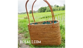full handmade handbag straw grass handwoven ethnic process